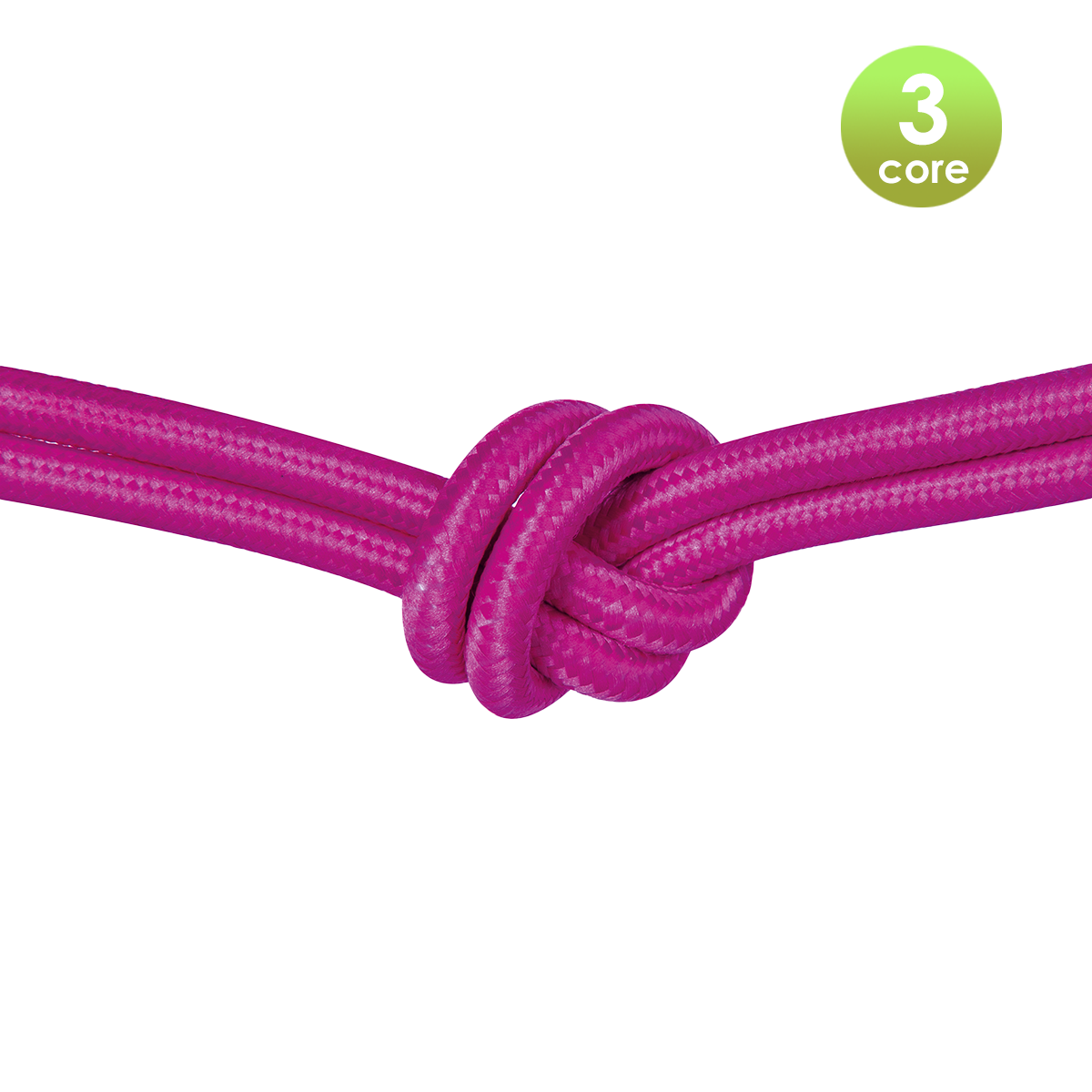 Tangla lighting - TLCB01004RD - 3c - Fabric cable 3 core - in rose pink